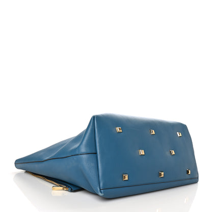 Salvatore Ferragamo Calfskin The Studio Tote Blue 4 of 8