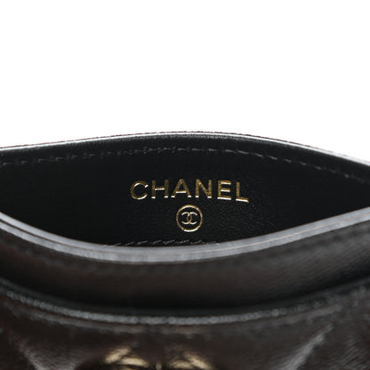 Chanel Caviar Quilted Studded CC Card Holder Black 6 of 9