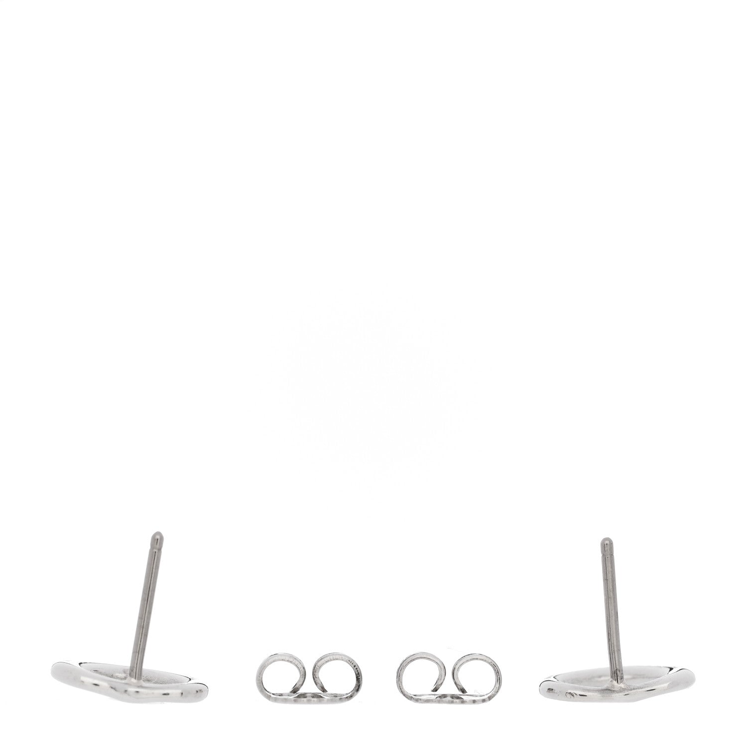 Tiffany Sterling Silver Elsa Peretti 11mm Open Heart Earrings 3 of 4