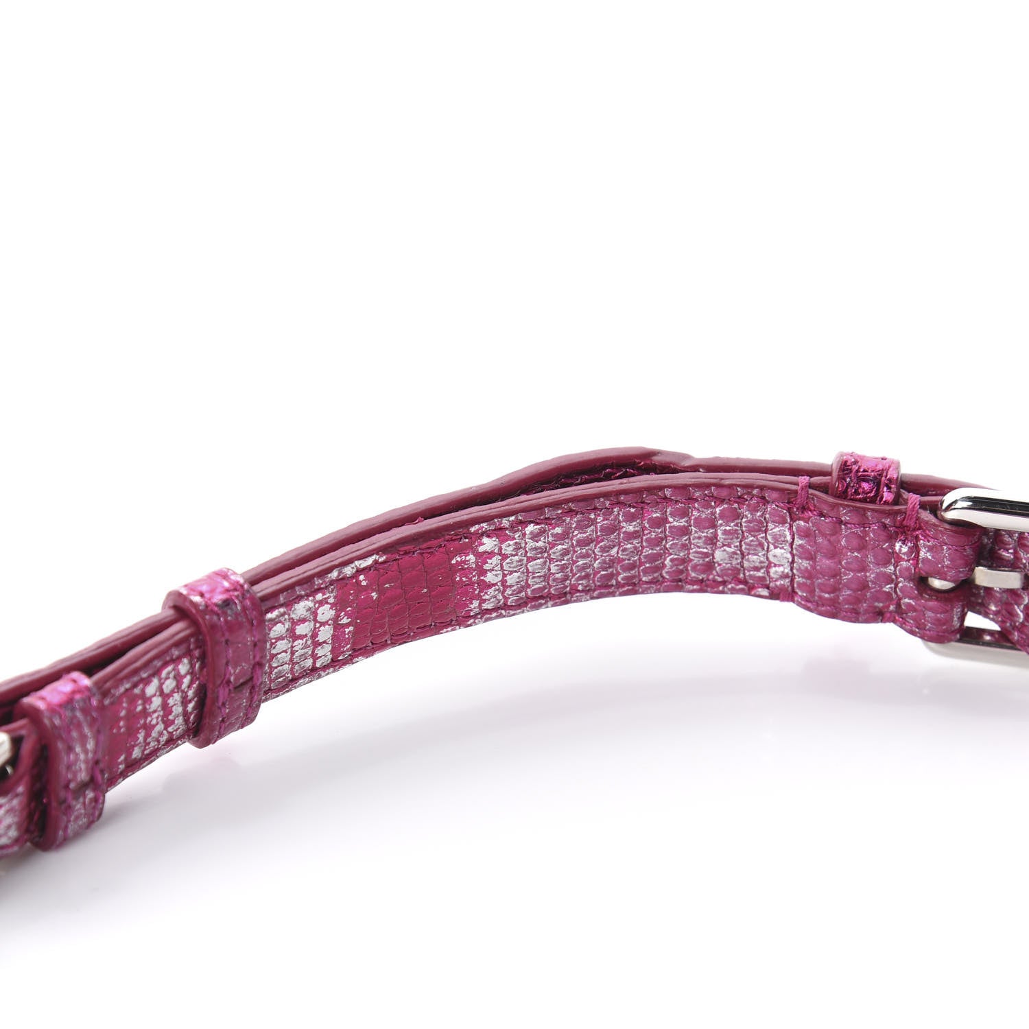 Christian Dior Metallic Lizard Small Diorama Flap Bag Fuchsia 7 of 12