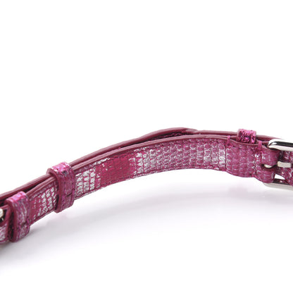 Christian Dior Metallic Lizard Small Diorama Flap Bag Fuchsia 7 of 12