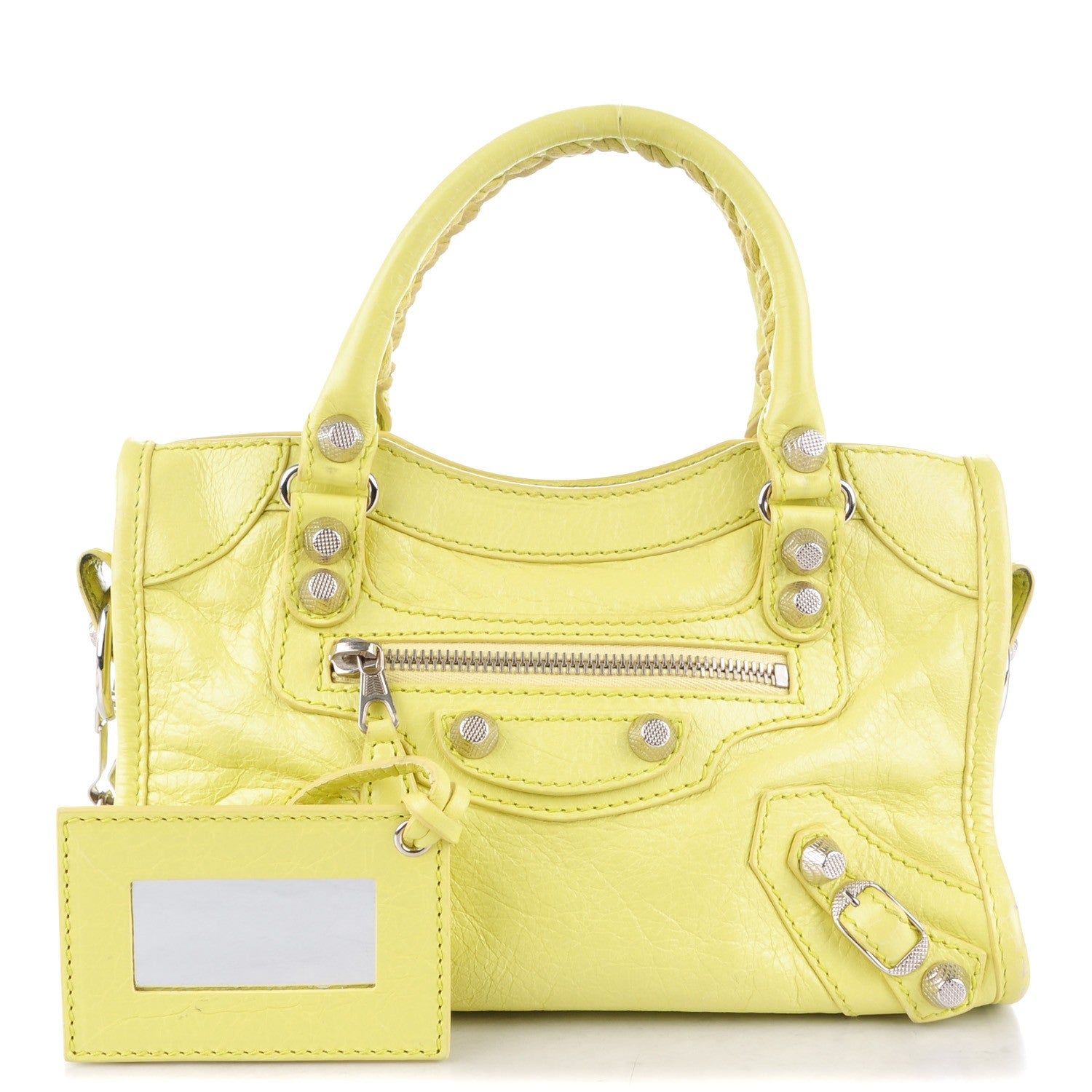 Balenciaga Agneau Giant 12 Silver Hardware Mini City Jaune Citronnade 1 of 8