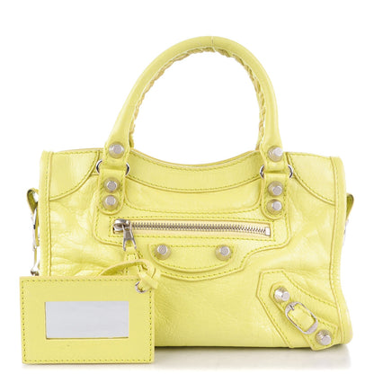 Balenciaga Agneau Giant 12 Silver Hardware Mini City Jaune Citronnade 1 of 8