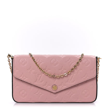 Louis Vuitton Empreinte Pochette Felicie Chain Wallet Rose Poudre 3 of 9
