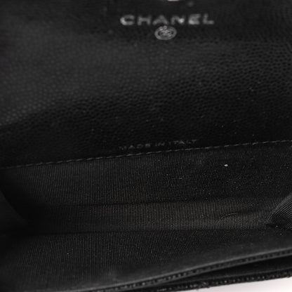 Chanel Caviar Quilted Boy Flap Card Holder Black 5 of 10