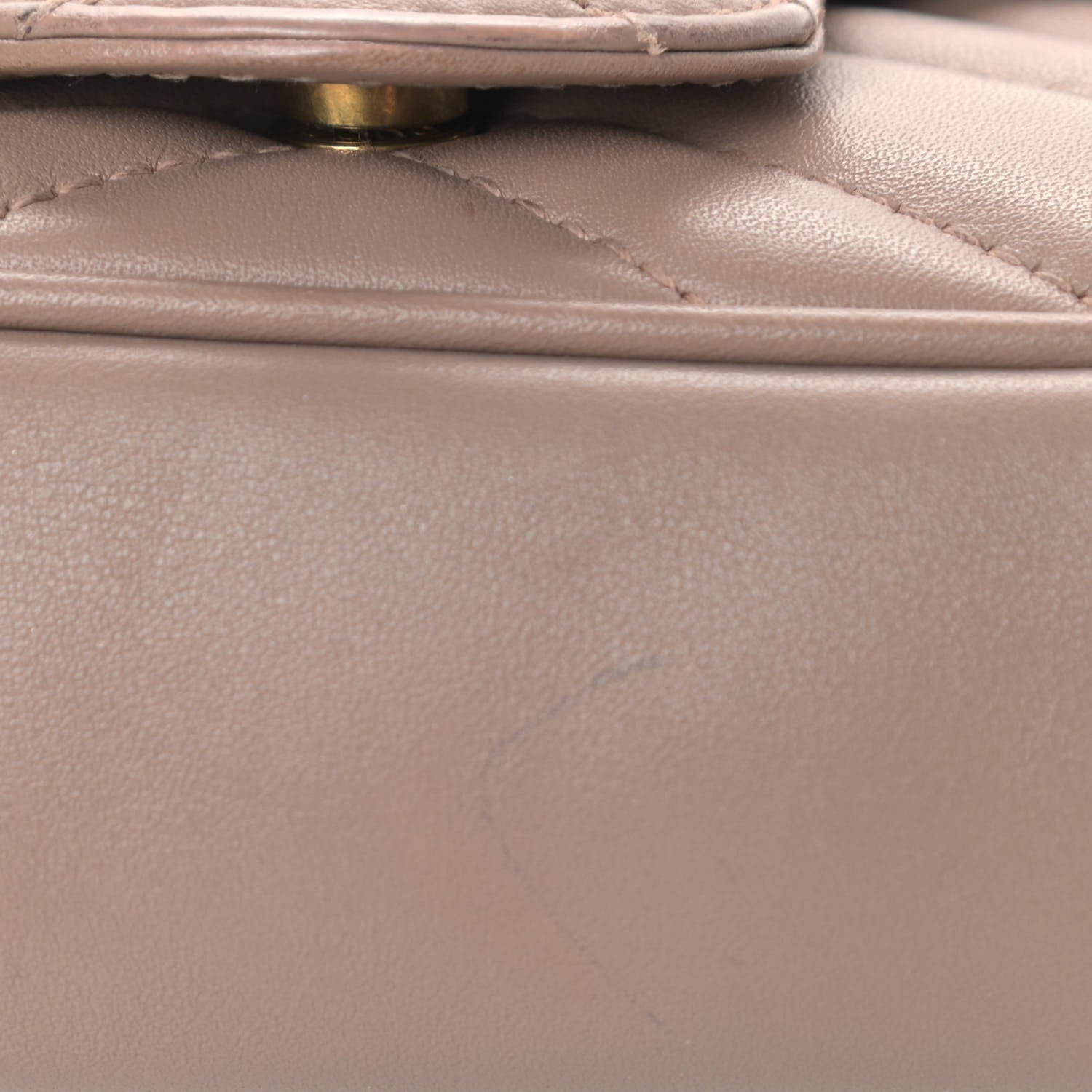 Gucci Calfskin Matelasse Super Mini GG Marmont Shoulder Bag Porcelain Rose 7 of 9