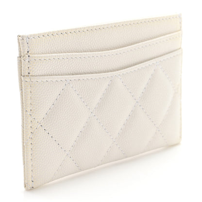 Chanel Caviar Quilted Card Holder White 3 of 10