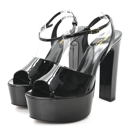 Saint Laurent Vernice Grupy Sexy 95 Tanouk Platform Sandals 39 Black 4 of 9