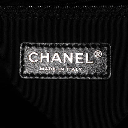 Chanel Vinyl Quilted CC Small Expandable Tote Black 6 of 7