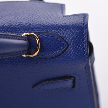Hermes Epsom Mini Kelly Sellier 20 Bleu Electrique 15 of 29