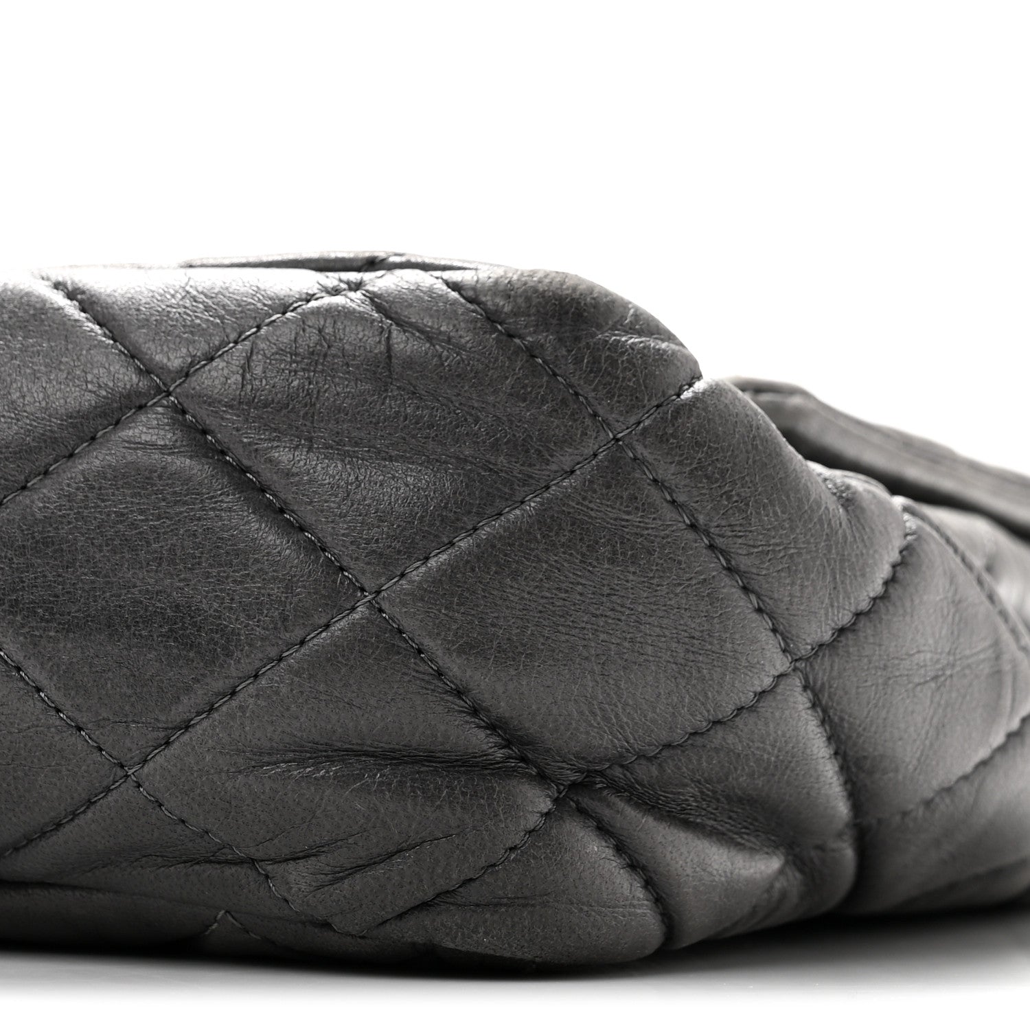 Chanel Lambskin Quilted Jumbo Single Flap Grey 10 of 13