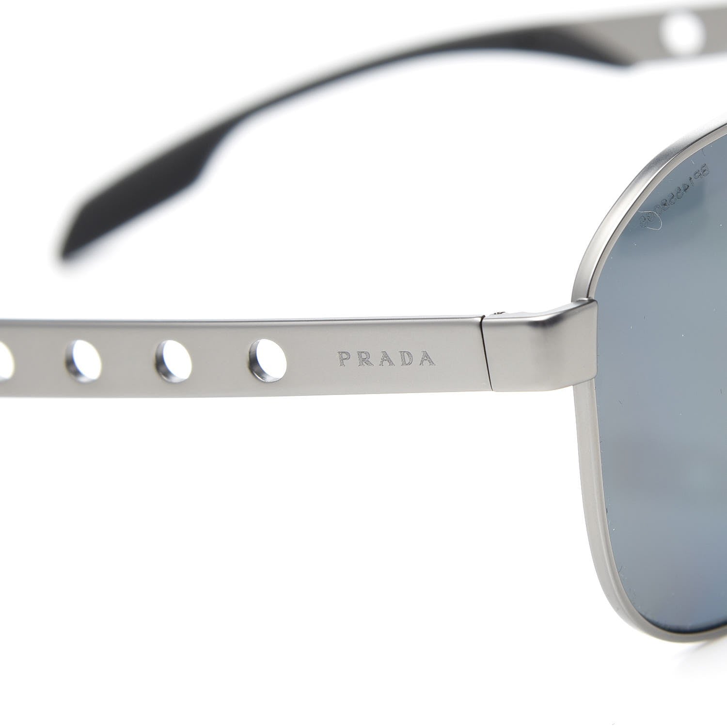 Prada Aviator Sunglasses SPR 51R Silver 5 of 8