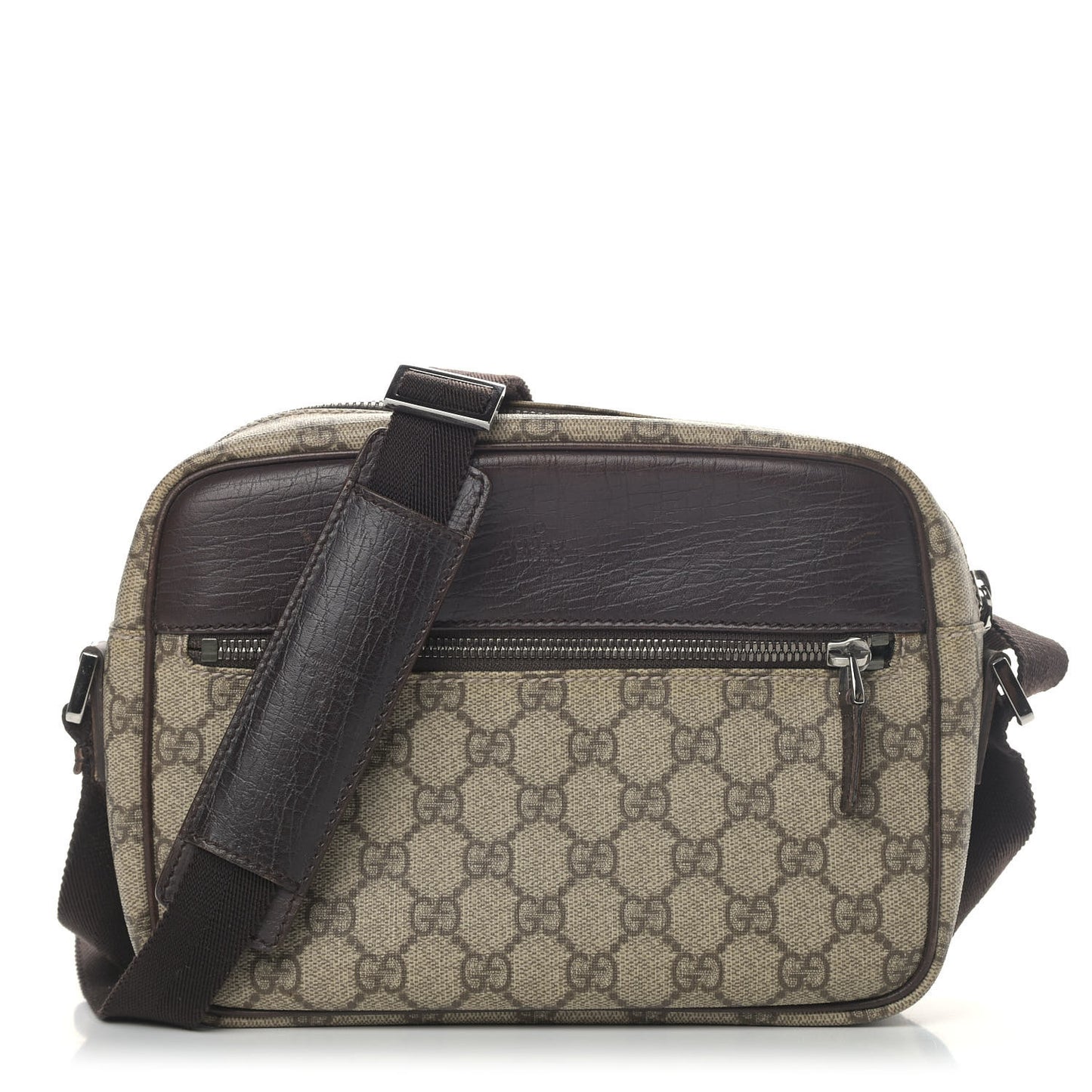 GG Plus Monogram Shoulder Bag Dark Brown