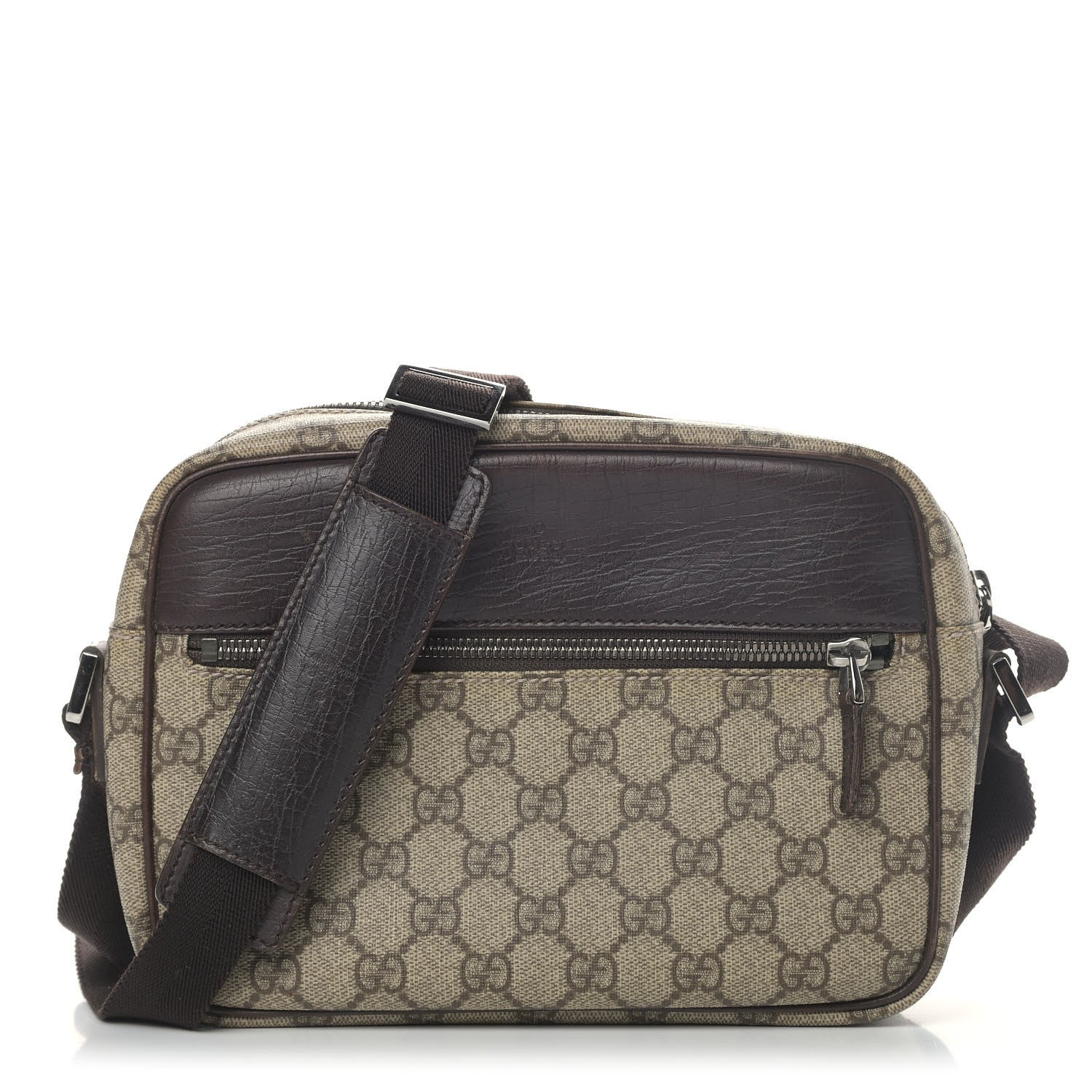 Gucci GG Plus Monogram Shoulder Bag Dark Brown 1 of 7