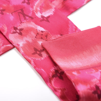 Louis Vuitton Silk Monogram Ikat Summer Bandeau Rose Indien 4 of 6