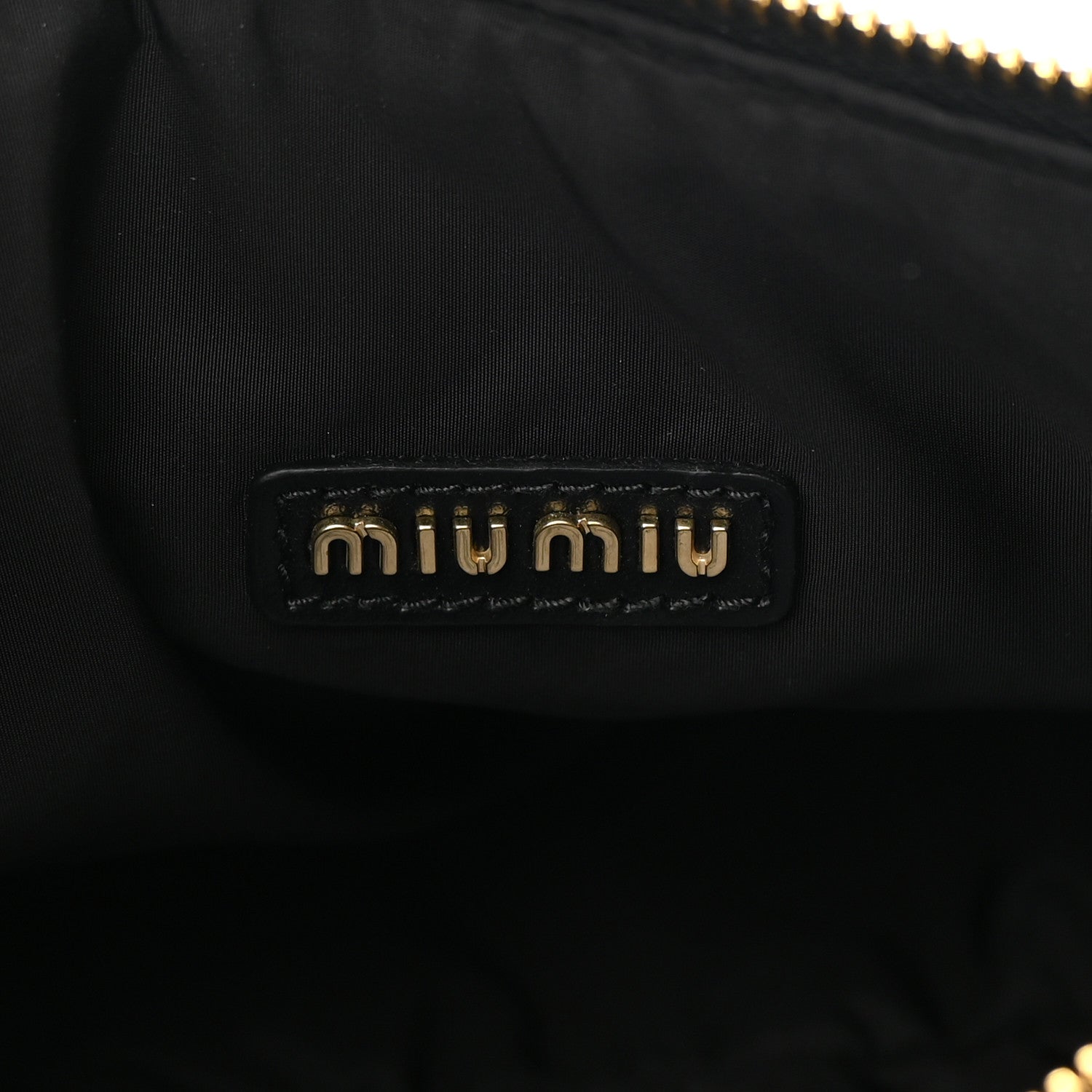 Miu Miu Iridescent Fabric Quilted Mini Spirit Ciré Bag Black 6 of 12