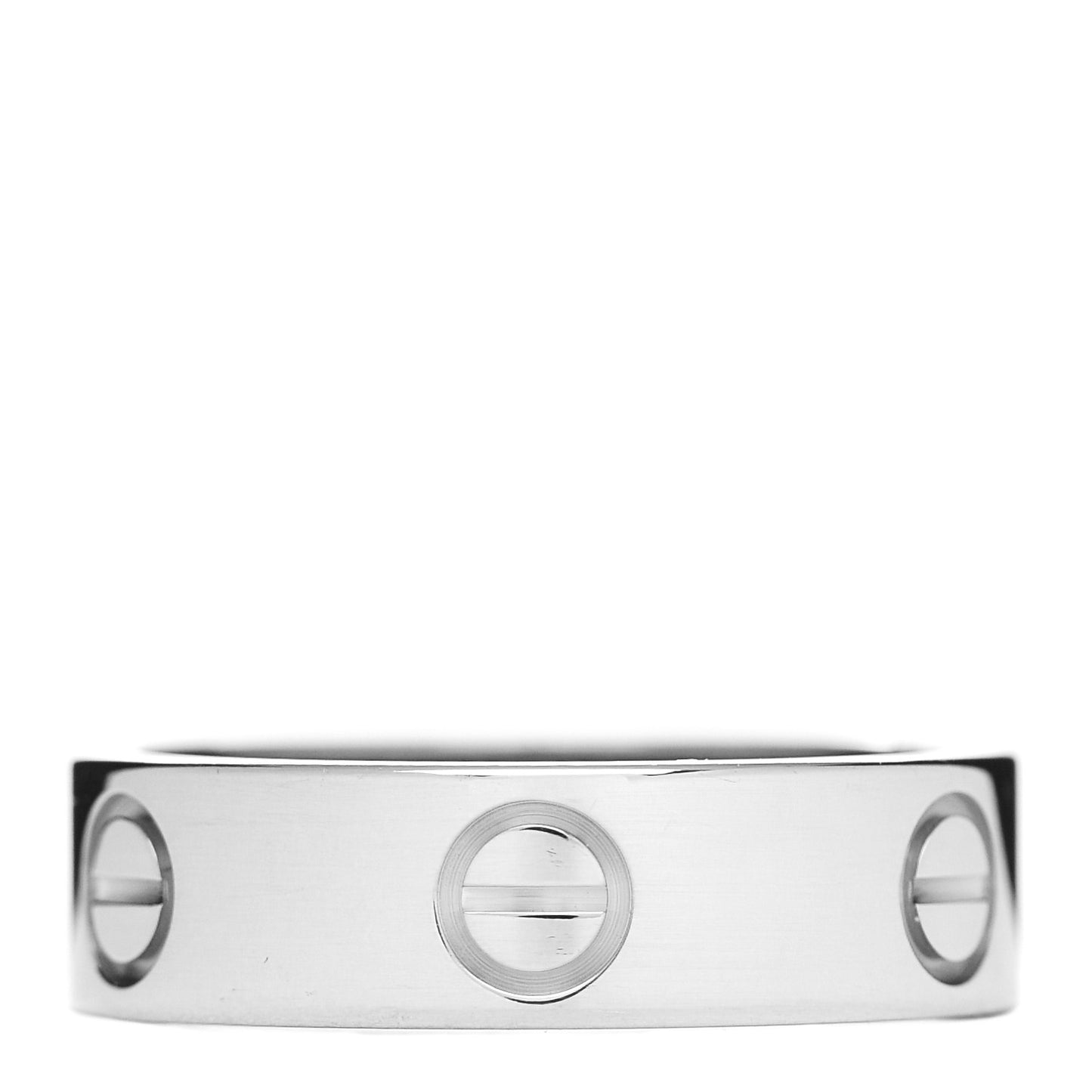18K White Gold 5.5mm LOVE Ring 53 6.25