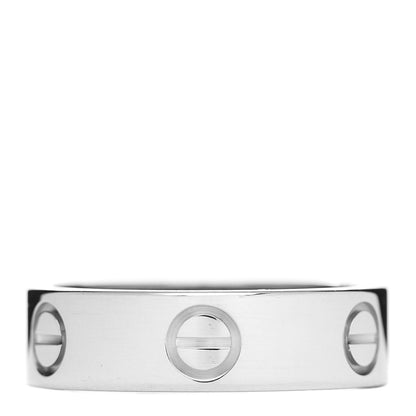 Cartier 18K White Gold 5.5mm LOVE Ring 53 6.25 1 of 4