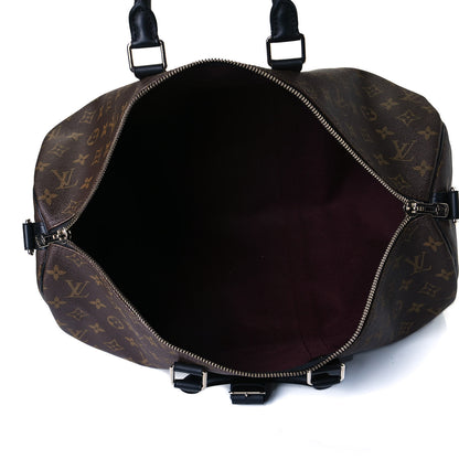 Louis Vuitton Monogram Macassar Keepall Bandouliere 45 5 of 17
