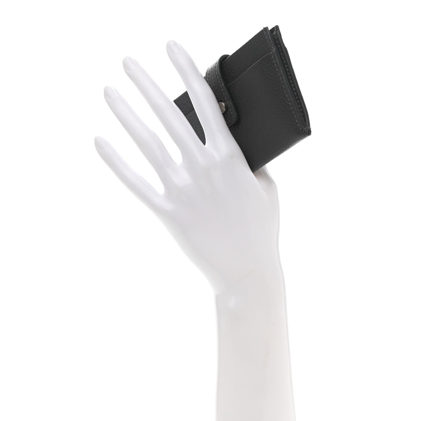 Grained Calfskin Sac De Jour Souple Card Case Grey