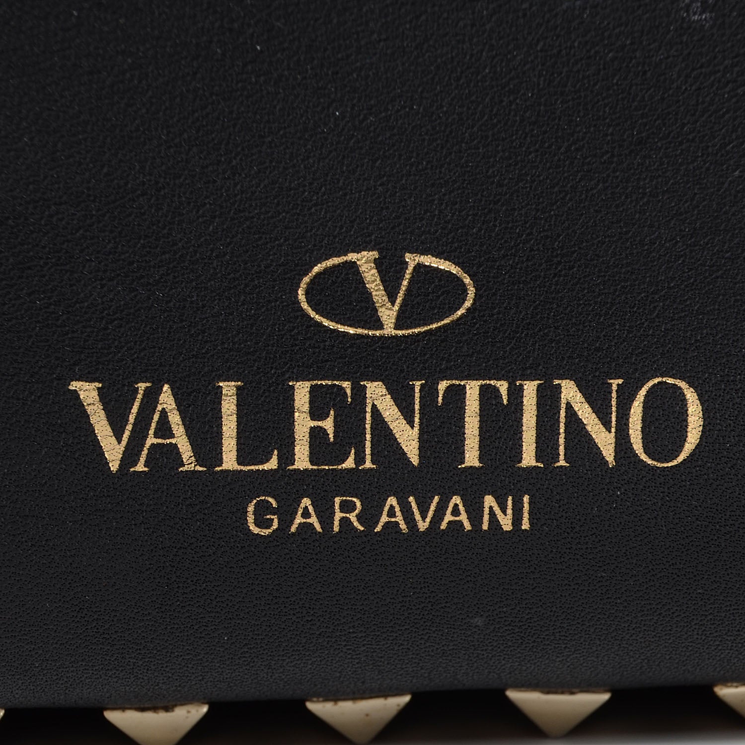 Valentino Garavani Vitello Medium Rockstud Tote Black 9 of 9