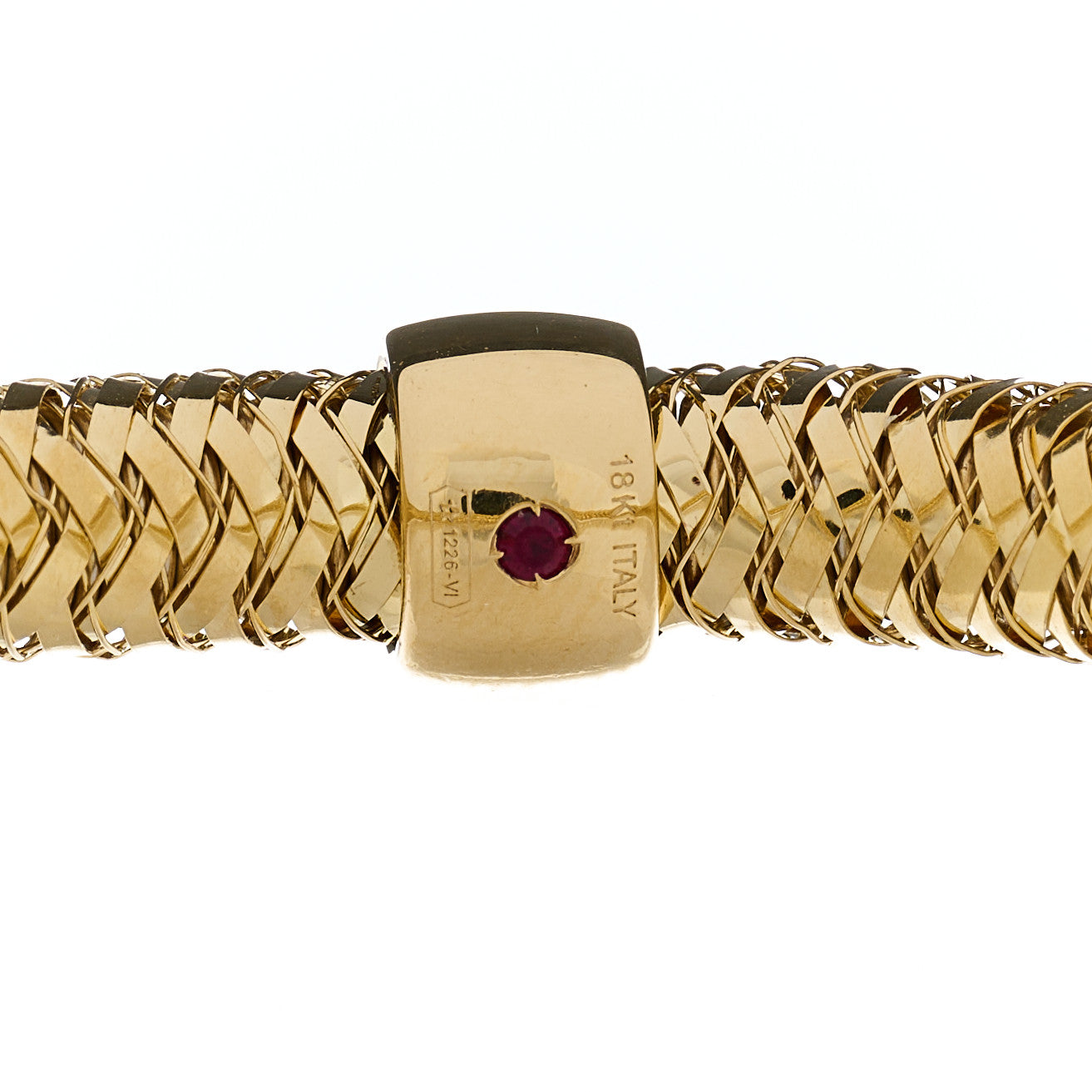 Roberto Coin 18K Yellow Gold Primavera Flex Bangle Bracelet 4 of 4