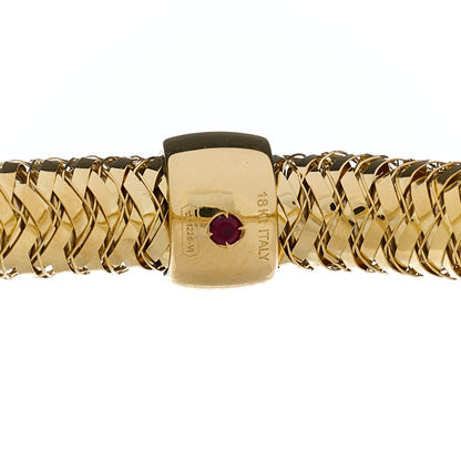 Roberto Coin 18K Yellow Gold Primavera Flex Bangle Bracelet 4 of 4