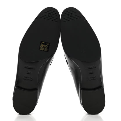 Hermes Goatskin Womens Paris Loafers 39.5 Black 5 of 9