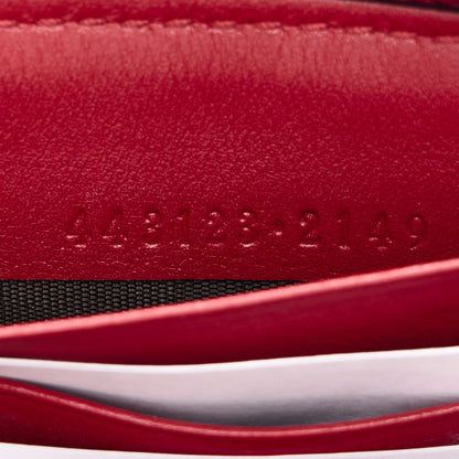Gucci Calfskin Matelasse GG Marmont Zip Around Wallet Hibiscus Red 7 of 8