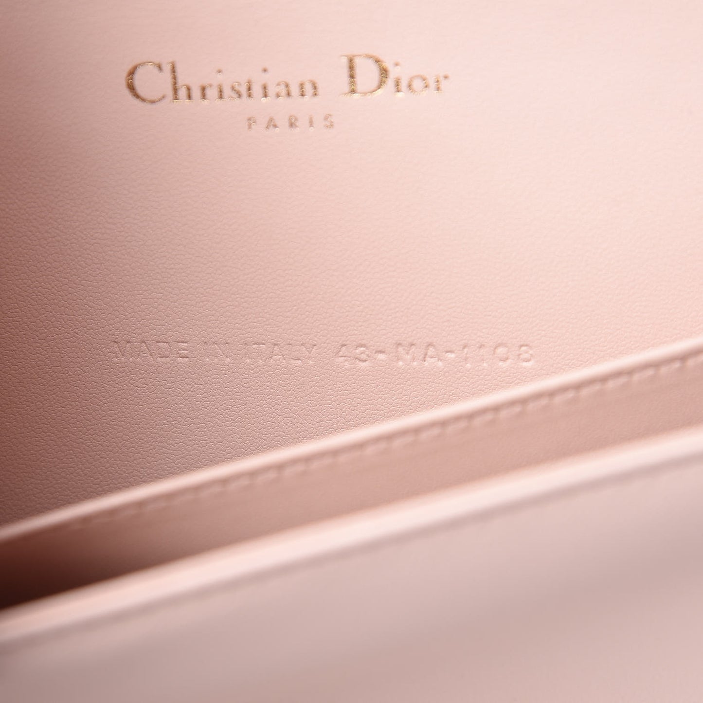 Lambskin Cannage Lady Dior Clutch Rose Poudre