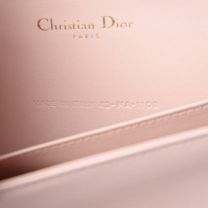 Christian Dior Lambskin Cannage Lady Dior Clutch Rose Poudre 10 of 13