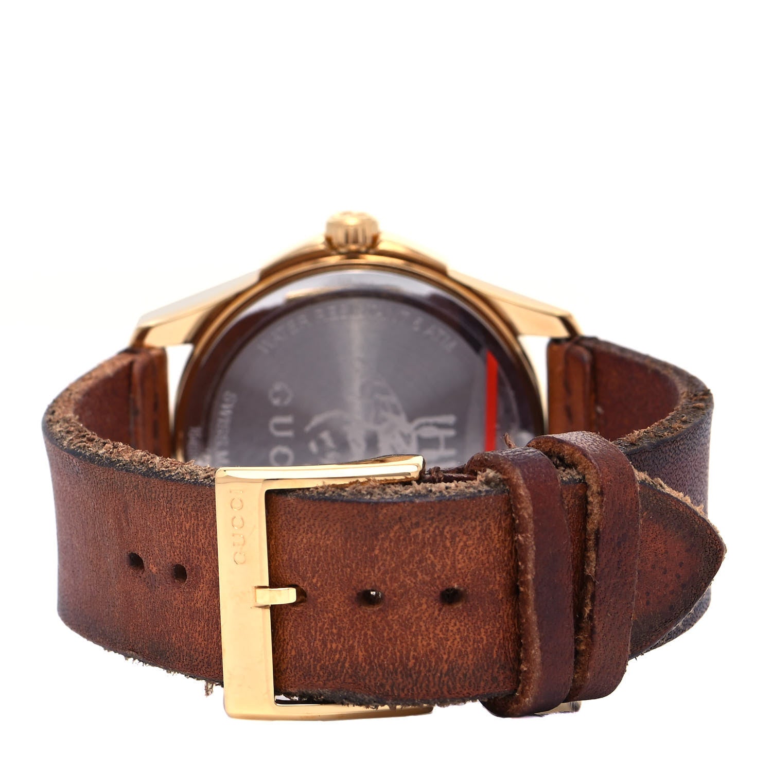 Gucci Stainless Steel Calfskin 38mm Le Marché Des Merveilles Bee Quartz Watch 3 of 5