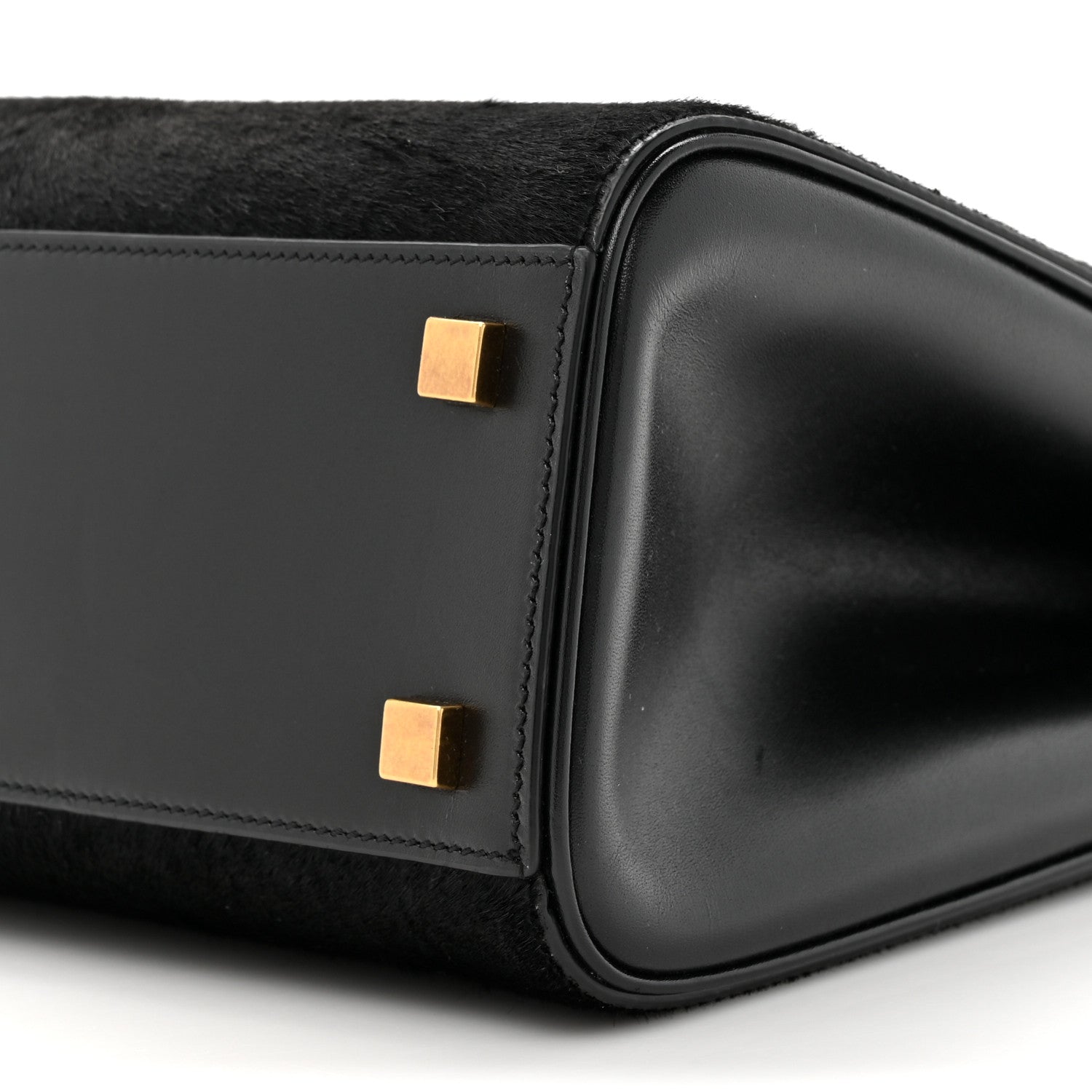 Saint Laurent Pony Hair Calfskin Manhattan Top Handle Black 9 of 10