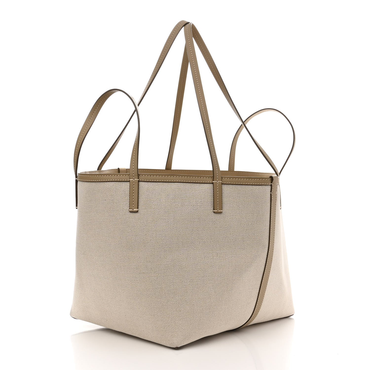 Burberry Cotton Canvas Mini Logo Horseferry Tote Bag Off White 6 of 13