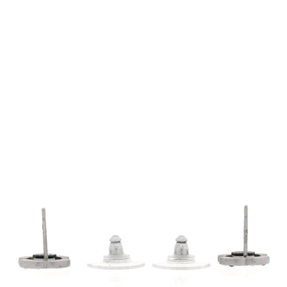 Chanel Crystal Mini CC Earrings Silver 3 of 4