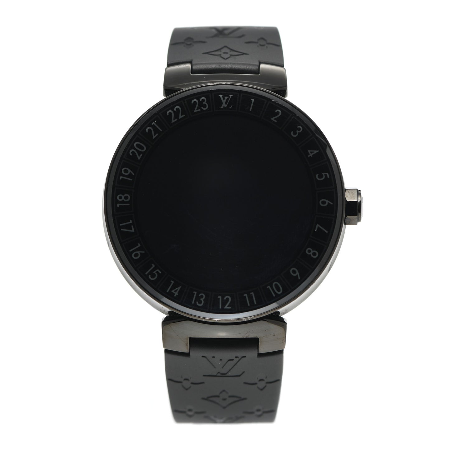 Stainless Steel Rubber 42mm Connected Tambour Horizon SmartWatch Black