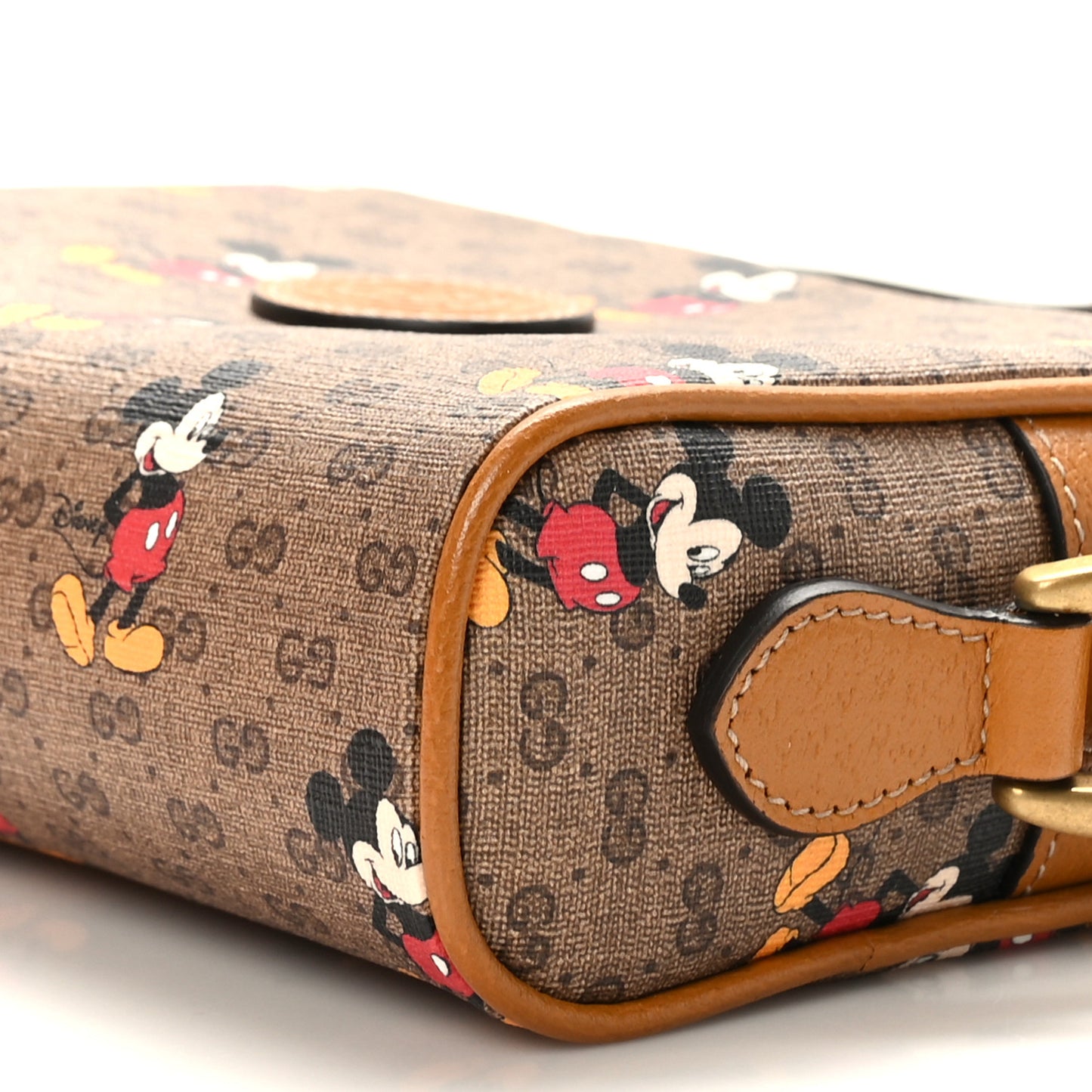 X DISNEY Mini Vintage GG Supreme Monogram Mickey Mouse Shoulder Bag Beige Vintage Sun Oil