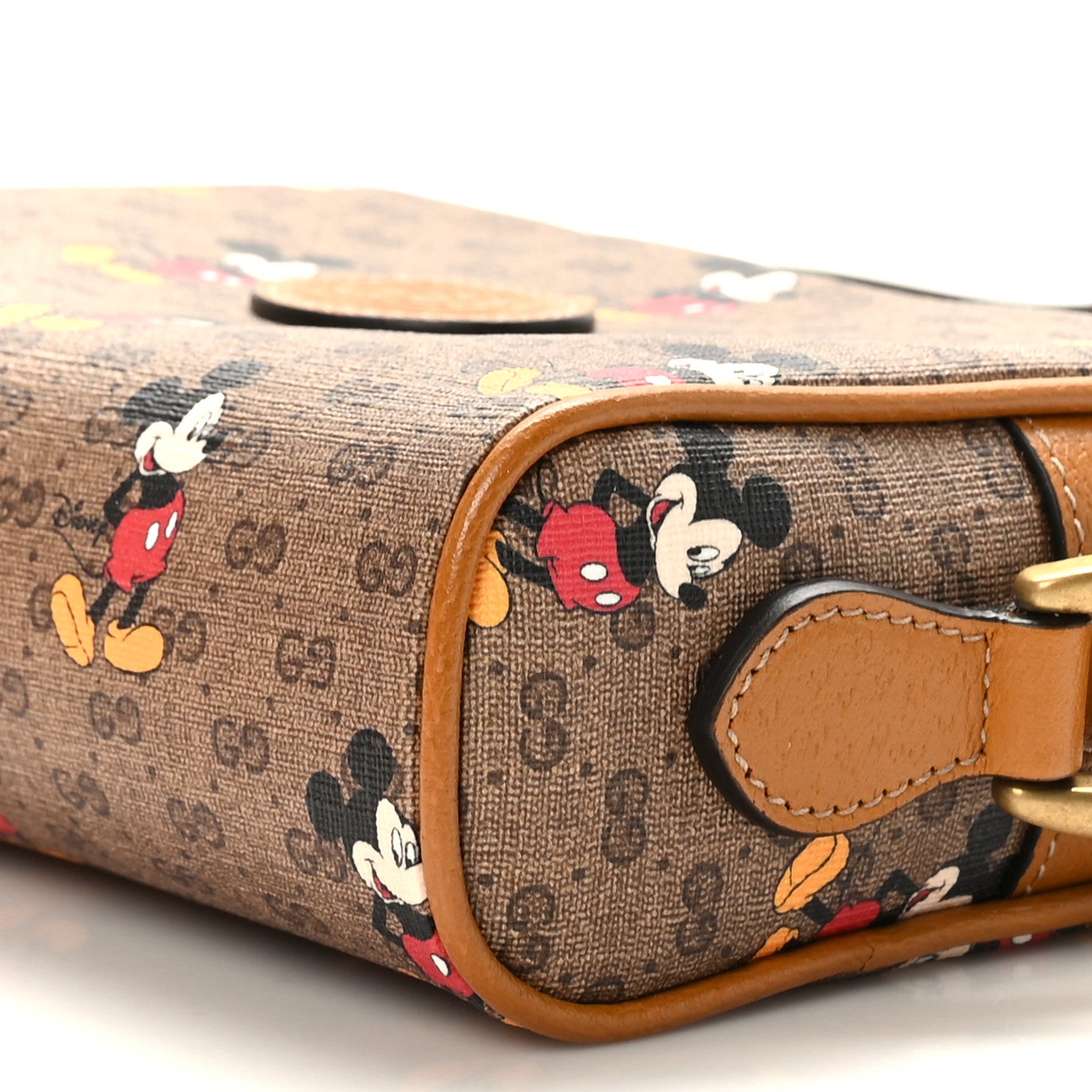 Gucci X DISNEY Mini Vintage GG Supreme Monogram Mickey Mouse Shoulder Bag Beige Vintage Sun Oil 9 of 10