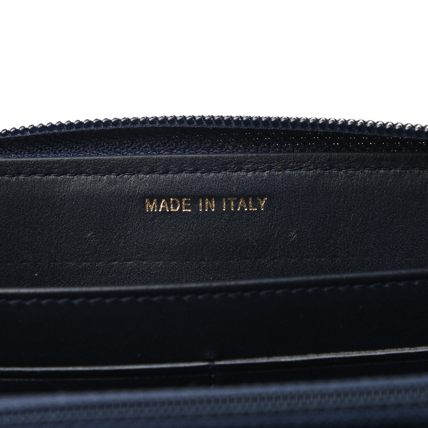 Caviar Quilted Boy Long Zip Around Wallet Navy