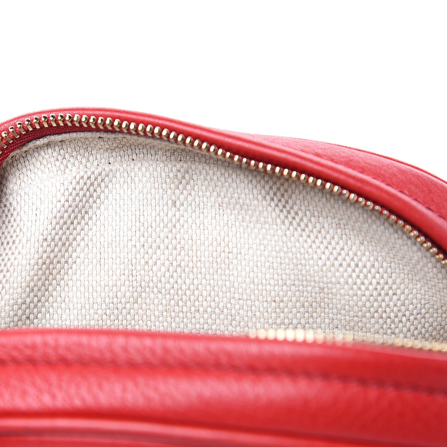 Gucci Pebbled Calfskin Mini Soho Chain Bag Tabasco Red 11 of 11