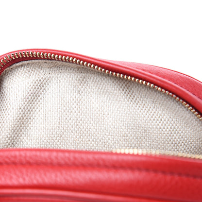 Gucci Pebbled Calfskin Mini Soho Chain Bag Tabasco Red 11 of 11