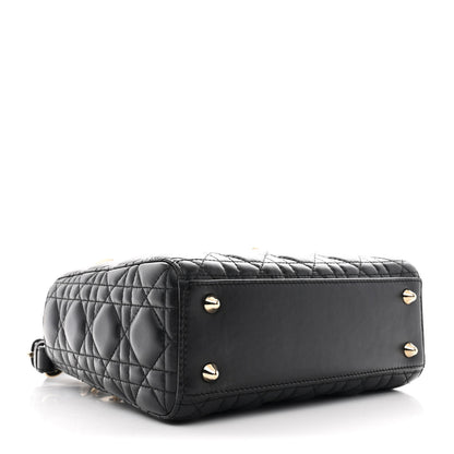 Christian Dior Lambskin Cannage Small Lucky Badges My Lady Dior Black 4 of 11