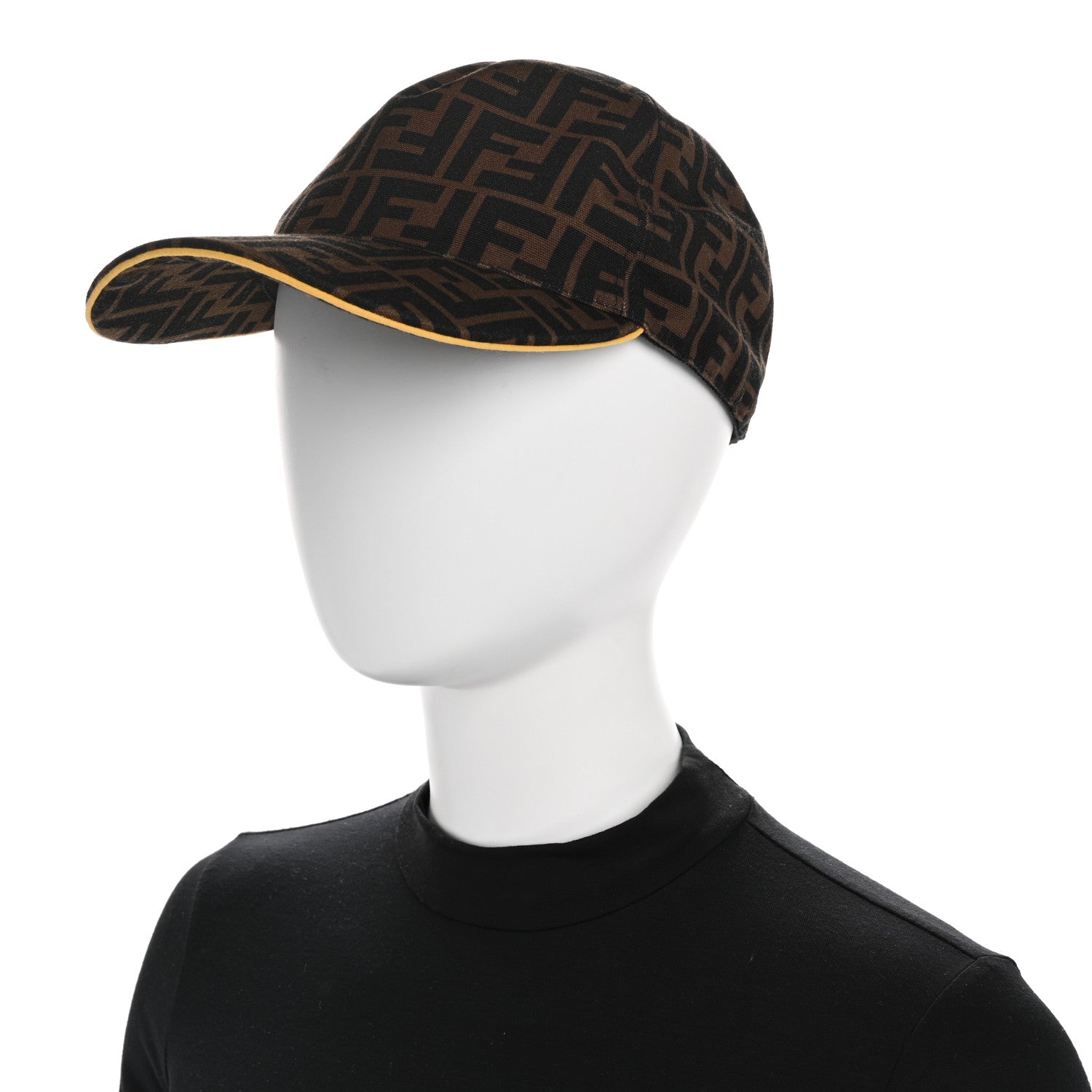 Fendi Canvas FF Reloaded Baseball Hat Tobacco Yellow 1753273