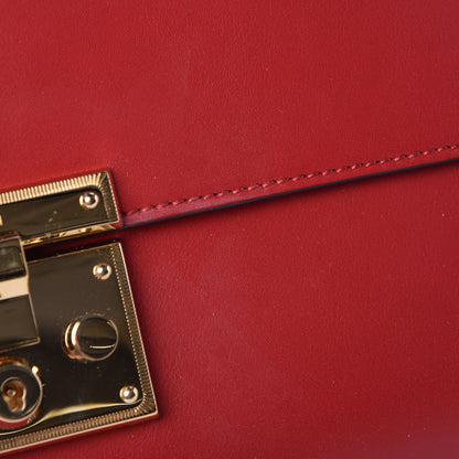 Gucci Moon Calfskin Medium Padlock Shoulder Bag Hibiscus Red 8 of 11