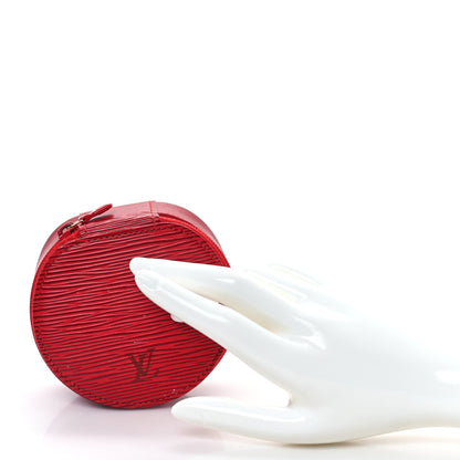 Louis Vuitton Epi Ecrin Bijoux 10cm Jewelry Box Case Red 2 of 7