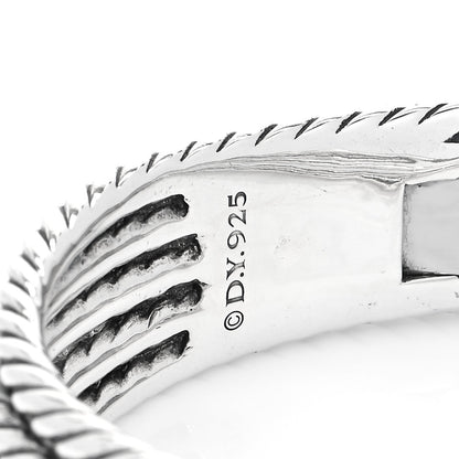 David Yurman Sterling Silver Diamond 5-Row Open Willow Bracelet 4 of 6
