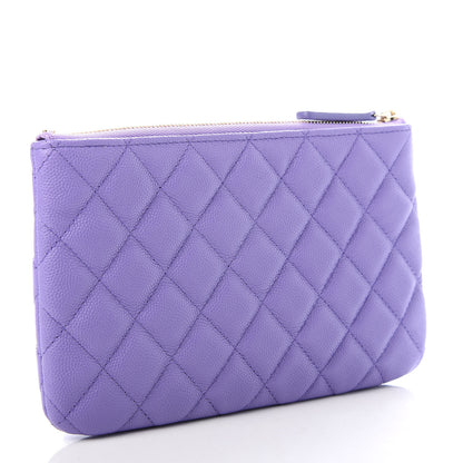 Chanel Caviar Quilted Small Zipped Pouch Purple 3 of 8