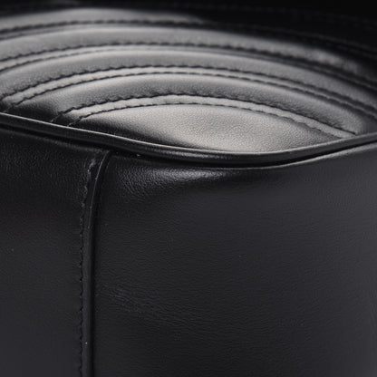 Gucci Calfskin Matelasse Small GG Marmont Shoulder Bag Black 10 of 14