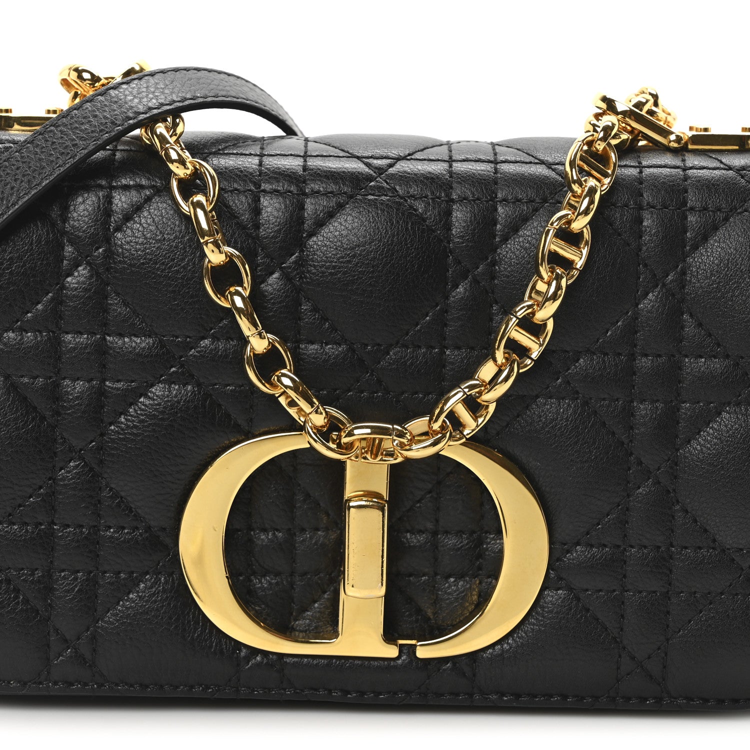Christian Dior Calfskin Cannage Small Caro Bag Black 8 of 11
