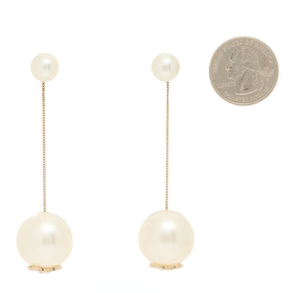 Chanel Pearl CC Chain Drop Earrings 2 of 3
